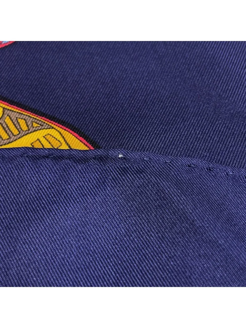 Hermes Carre 90 Art Des Steppes Scarf Silk Navy Multicolor